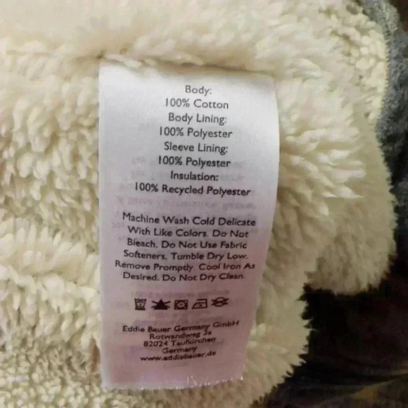 Men's Eddie Bauer Eddie's Favorite Shearling-Lined Flannel Shacket, Size LT - Picture 8 of 8